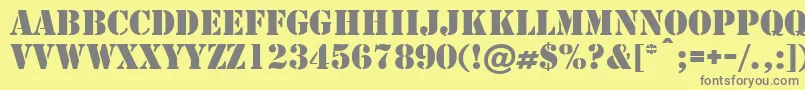 Cargo Font – Gray Fonts on Yellow Background