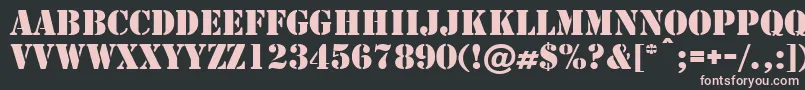 Cargo Font – Pink Fonts on Black Background