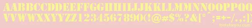 Cargo Font – Yellow Fonts on Pink Background