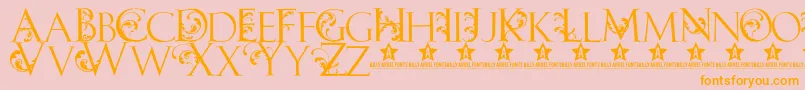 CARIB    Font – Orange Fonts on Pink Background