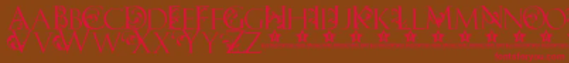 CARIB    Font – Red Fonts on Brown Background