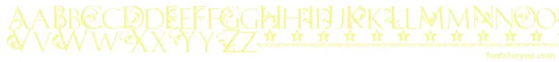 Czcionka CARIB    – żółte czcionki