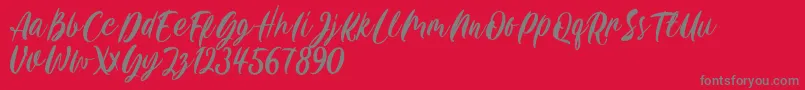 Carily DEMO VERSION Font – Gray Fonts on Red Background