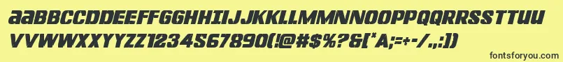 Lefthandlukecondital Font – Black Fonts on Yellow Background