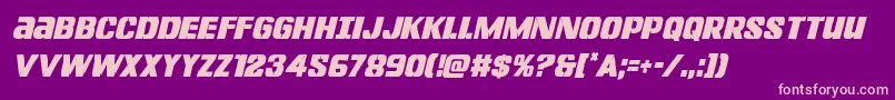 Lefthandlukecondital Font – Pink Fonts on Purple Background