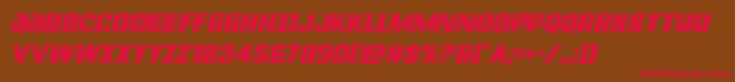 Lefthandlukecondital Font – Red Fonts on Brown Background