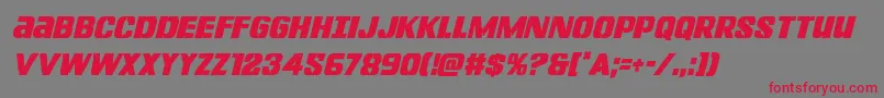 Lefthandlukecondital Font – Red Fonts on Gray Background