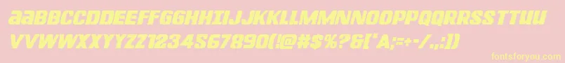 Lefthandlukecondital Font – Yellow Fonts on Pink Background