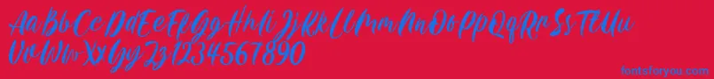Police Carily DEMO VERSION – polices bleues sur fond rouge