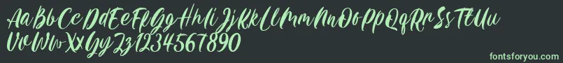 Carily DEMO VERSION Font – Green Fonts on Black Background