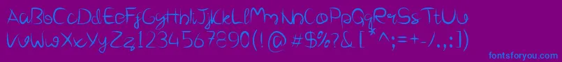 Шрифт Carina – синие шрифты на фиолетовом фоне
