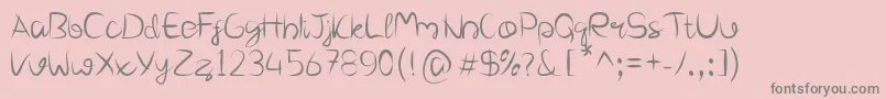 フォントCarina – ピンクの背景に灰色の文字