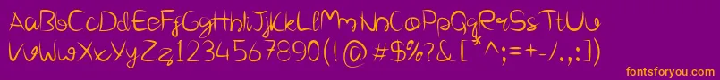 Carina Font – Orange Fonts on Purple Background