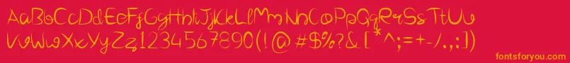 Carina Font – Orange Fonts on Red Background