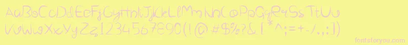 More about Carina Font Carina Font – Pink Fonts on Yellow Background
