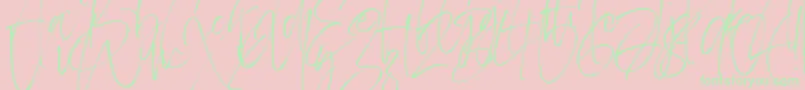 Carlinet Font – Green Fonts on Pink Background