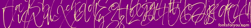 Carlinet-Schriftart – Gelbe Schriften auf violettem Hintergrund