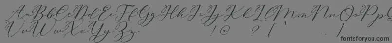 Carliste Script Demo-Schriftart – Schwarze Schriften auf grauem Hintergrund