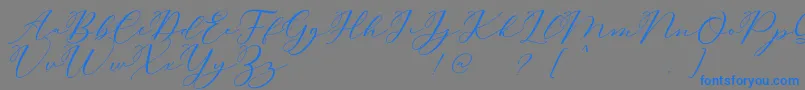 Carliste Script Demo-Schriftart – Blaue Schriften auf grauem Hintergrund