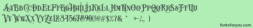 フォントCarllosta DEMO – 緑の背景に黒い文字
