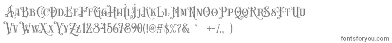 Carllosta DEMO-fontti – harmaat kirjasimet valkoisella taustalla