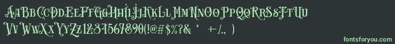 Carllosta DEMO Font – Green Fonts on Black Background