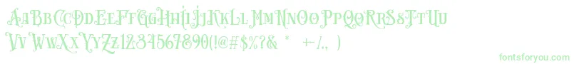 Шрифт Carllosta DEMO – зелёные шрифты на белом фоне