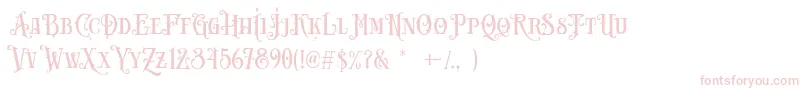 Шрифт Carllosta DEMO – розовые шрифты на белом фоне