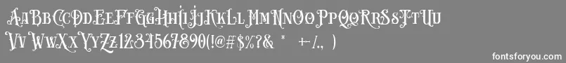 Carllosta DEMO-fontti – valkoiset fontit harmaalla taustalla