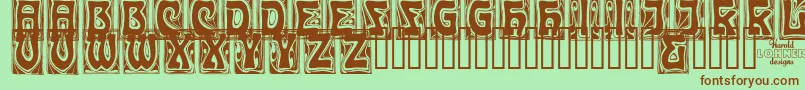 CARMC    Font – Brown Fonts on Green Background