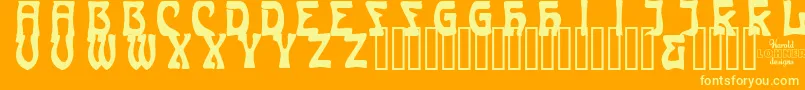 CARMCI   Font – Yellow Fonts on Orange Background