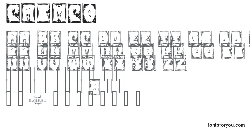 Czcionka CARMCO   (122848) – alfabet, cyfry, specjalne znaki