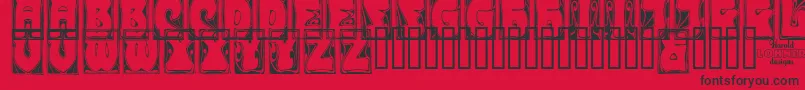 CARMCO   Font – Black Fonts on Red Background