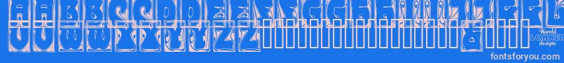 CARMCO   Font – Pink Fonts on Blue Background