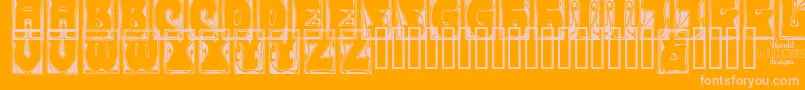 CARMCO   Font – Pink Fonts on Orange Background