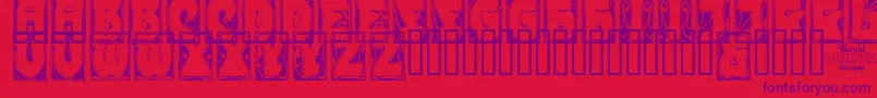 CARMCO   Font – Purple Fonts on Red Background