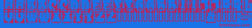 CARMCO   Font – Red Fonts on Blue Background