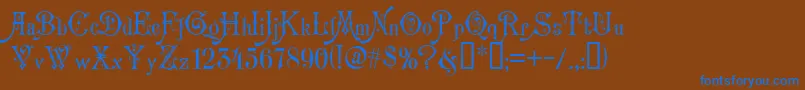 Carmen Font – Blue Fonts on Brown Background