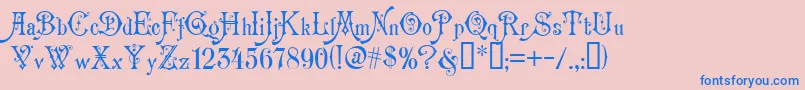 Carmen Font – Blue Fonts on Pink Background