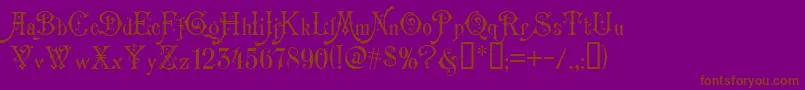 Carmen Font – Brown Fonts on Purple Background