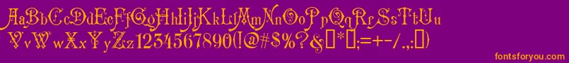 Carmen Font – Orange Fonts on Purple Background