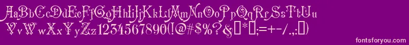 Carmen Font – Pink Fonts on Purple Background