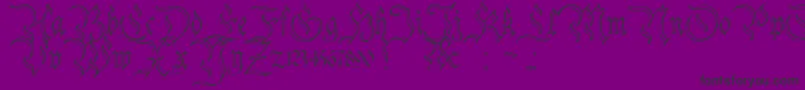 CharterwellNo3-Schriftart – Schwarze Schriften auf violettem Hintergrund