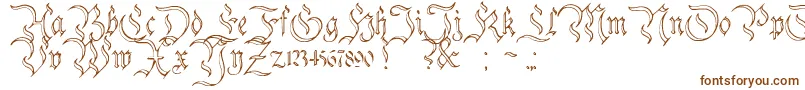 CharterwellNo3-Schriftart – Braune Schriften auf weißem Hintergrund
