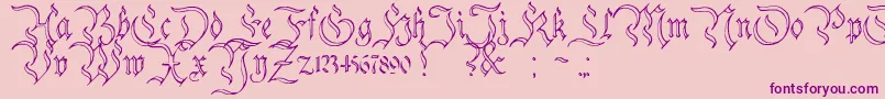 CharterwellNo3-Schriftart – Violette Schriften auf rosa Hintergrund