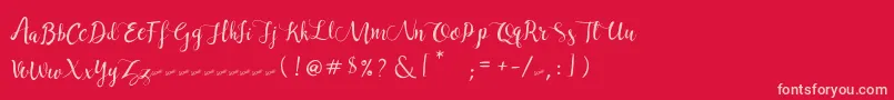 Carmilla   DEMO Font – Pink Fonts on Red Background