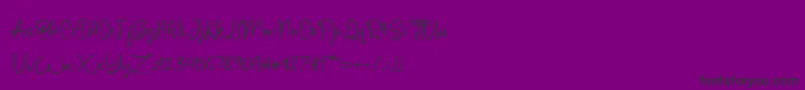 Carmillos-Schriftart – Schwarze Schriften auf violettem Hintergrund