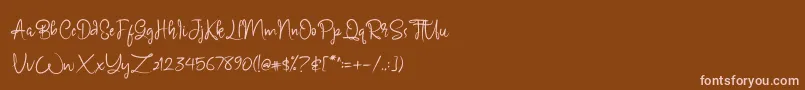 Carmillos Font – Pink Fonts on Brown Background
