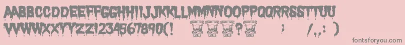 Carnage 1974 Font – Gray Fonts on Pink Background