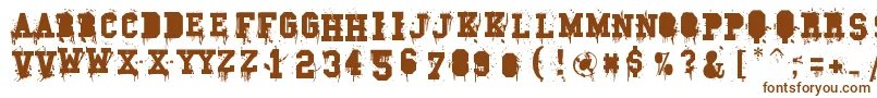 Carnage College Font – Brown Fonts on White Background